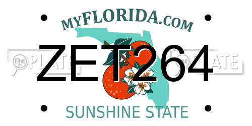 ZET264 Florida License Plate