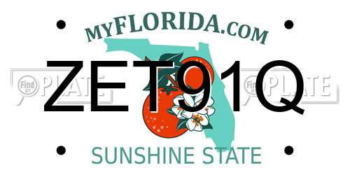 ZET91Q Florida License Plate