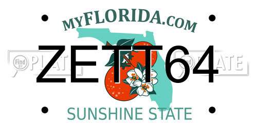 ZETT64 Florida License Plate