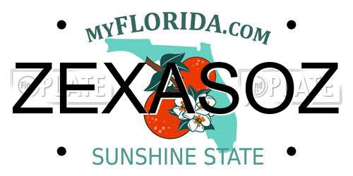 ZEXASOZ Florida License Plate