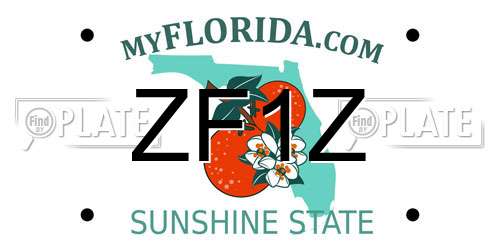 ZF1Z Florida License Plate