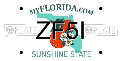 ZF5I Florida License Plate