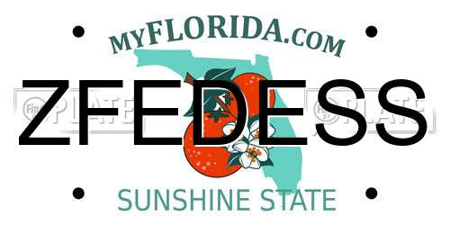 ZFEDESS Florida License Plate