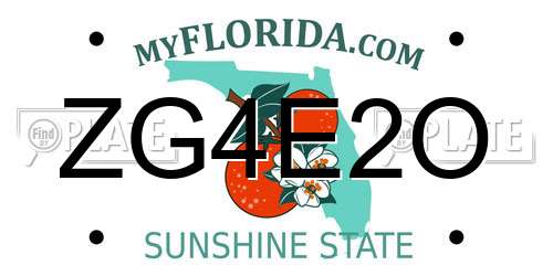 ZG4E2O Florida License Plate