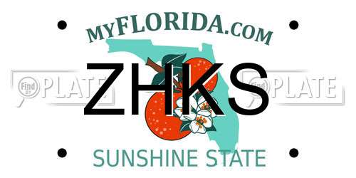 ZHKS Florida License Plate
