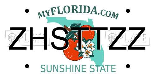 ZHSTTZZ Florida License Plate