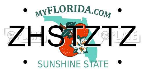 ZHSTZTZ Florida License Plate