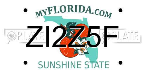 ZI2Z5F Florida License Plate