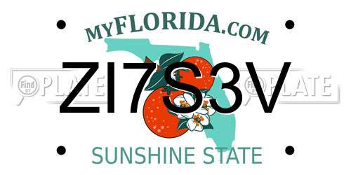 ZI7S3V Florida License Plate