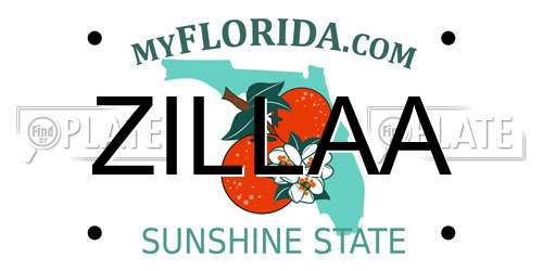 ZILLAA Florida License Plate