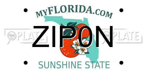 ZIP0N Florida License Plate