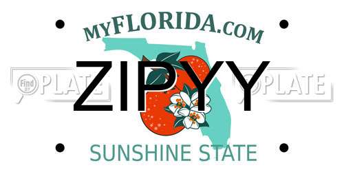 ZIPYY Florida License Plate
