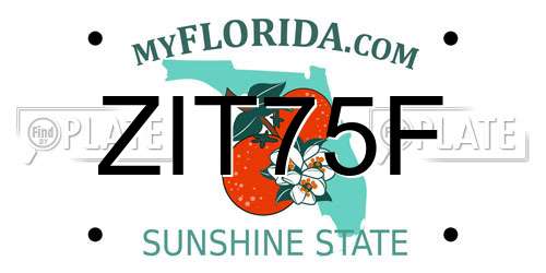 ZIT75F Florida License Plate