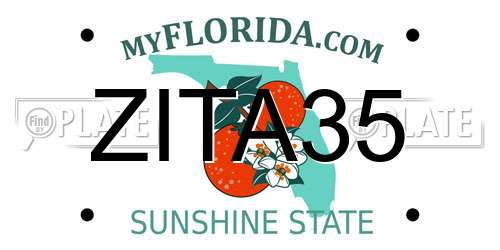 ZITA35 Florida License Plate