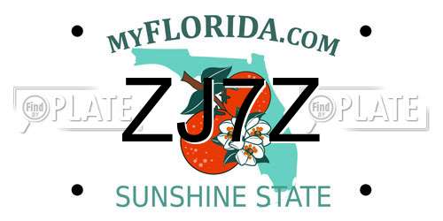 ZJ7Z Florida License Plate