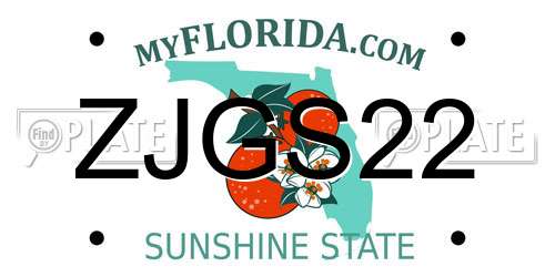 ZJGS22 Florida License Plate