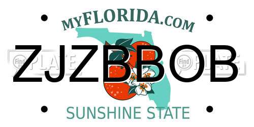 ZJZBBOB Florida License Plate