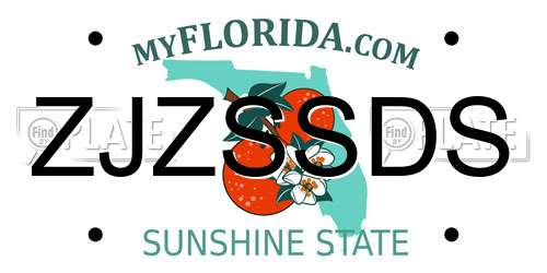 ZJZSSDS Florida License Plate