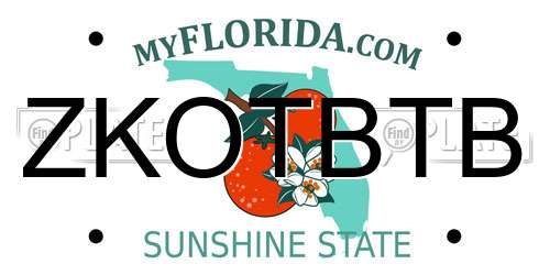 ZKOTBTB Florida License Plate