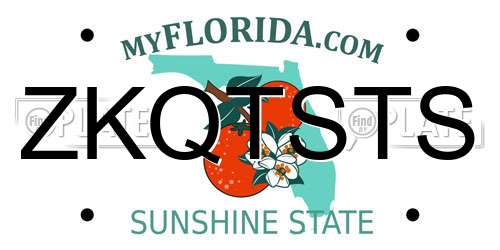ZKQTSTS Florida License Plate