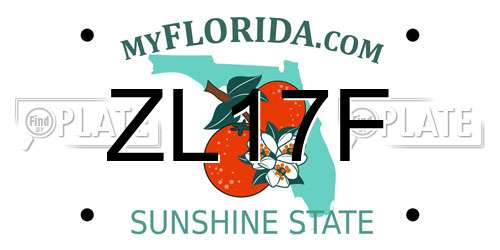 ZL17F Florida License Plate