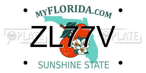 ZL77V Florida License Plate