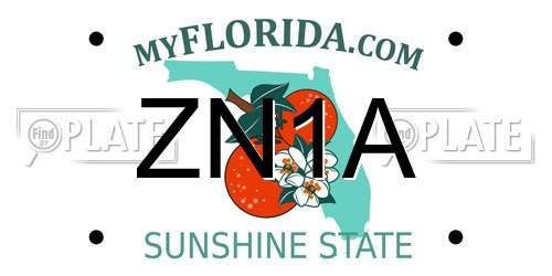 ZN1A Florida License Plate