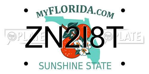 ZN2I8T Florida License Plate
