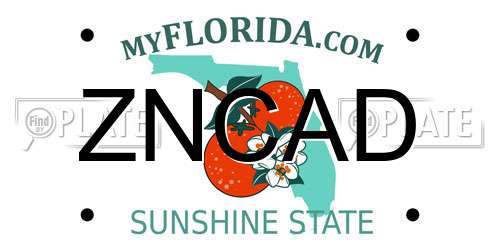 ZNCAD Florida License Plate