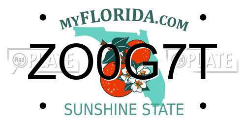 ZO0G7T Florida License Plate