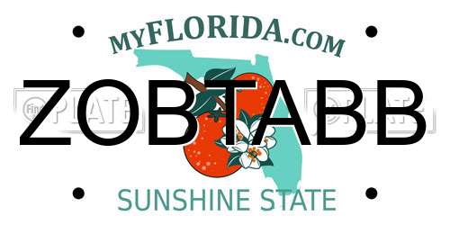 ZOBTABB Florida License Plate
