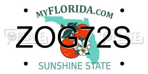 ZOG72S Florida License Plate
