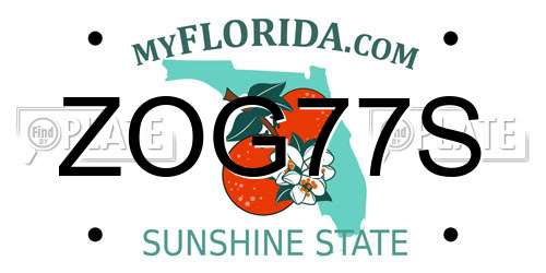 ZOG77S Florida License Plate