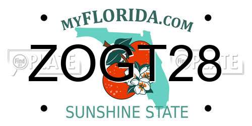 ZOGT28 Florida License Plate