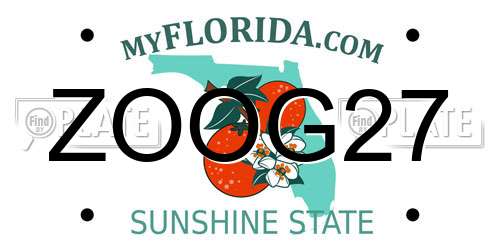 ZOOG27 Florida License Plate