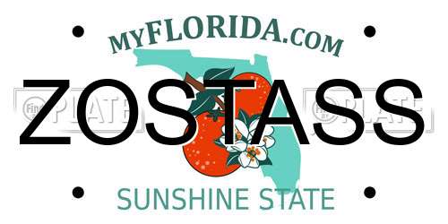 ZOSTASS Florida License Plate