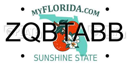 ZQBTABB Florida License Plate
