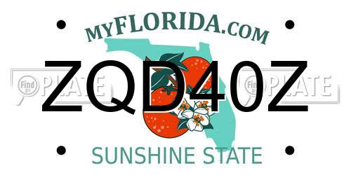 ZQD40Z Florida License Plate
