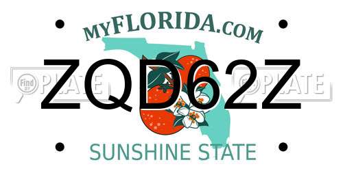 ZQD62Z Florida License Plate