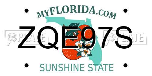 ZQE97S Florida License Plate