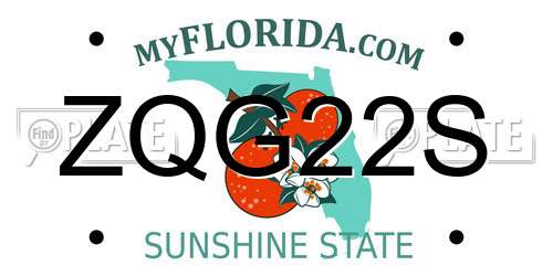 ZQG22S Florida License Plate