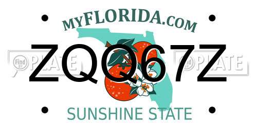 ZQQ67Z Florida License Plate