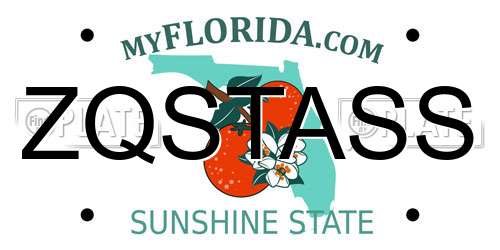 ZQSTASS Florida License Plate