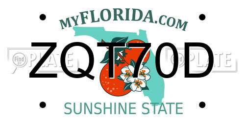 ZQT70D Florida License Plate