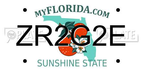 ZR2G2E Florida License Plate