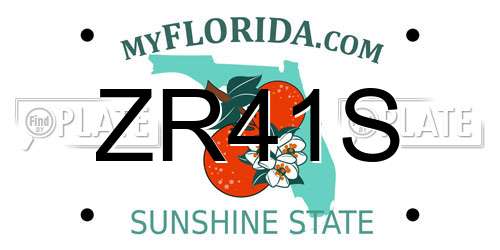 ZR41S Florida License Plate