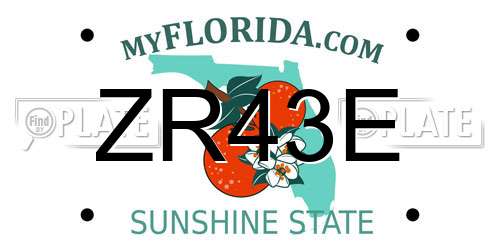 ZR43E Florida License Plate