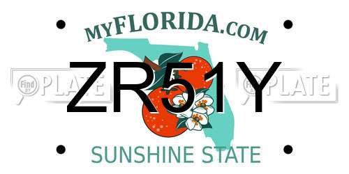 ZR51Y Florida License Plate