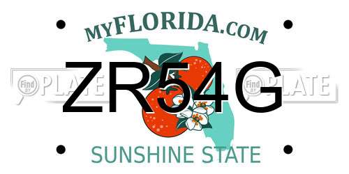 ZR54G Florida License Plate
