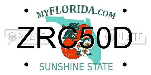 ZRC50D Florida License Plate